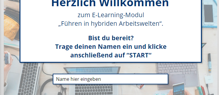 Screenshot E-Learning-Start